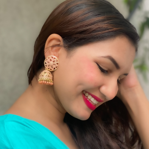 Afgani German Silver Oxidized Jhumki Earrings for Women (DESIGN 85)