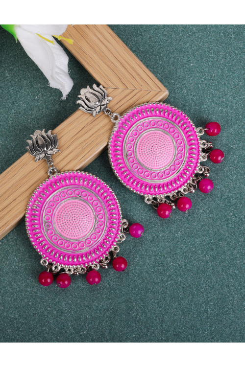 Afgani German Silver Oxidized Jhumki Earrings for Women (DESIGN 802)