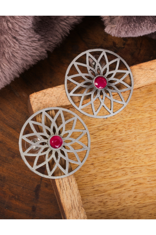 Afgani German Silver Oxidized Jhumki Earrings for Women (DESIGN 804)