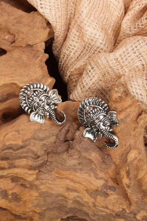 Afgani German Silver Oxidized Jhumki Earrings for Women (DESIGN 824)
