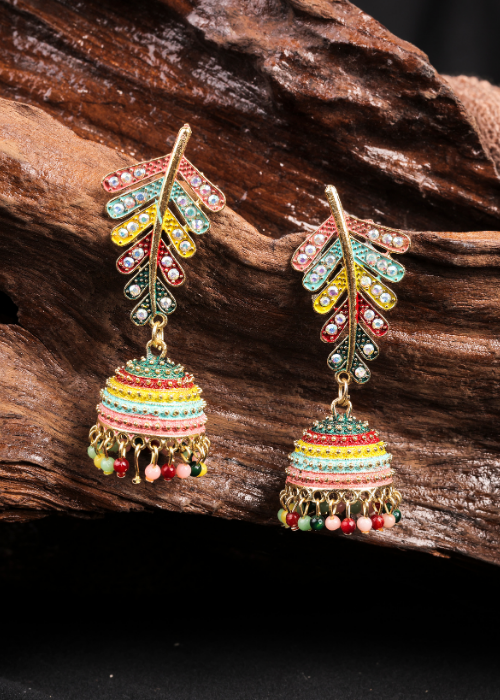 Afgani German Silver Oxidized Jhumki Earrings for Women (DESIGN 912)