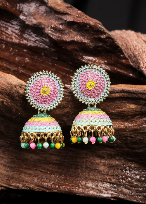 Afgani German Silver Oxidized Jhumki Earrings for Women (DESIGN 1031)