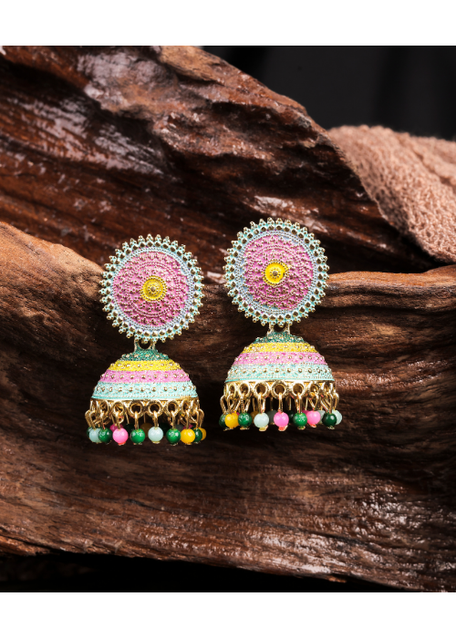 Afgani German Silver Oxidized Jhumki Earrings for Women (DESIGN 1031)