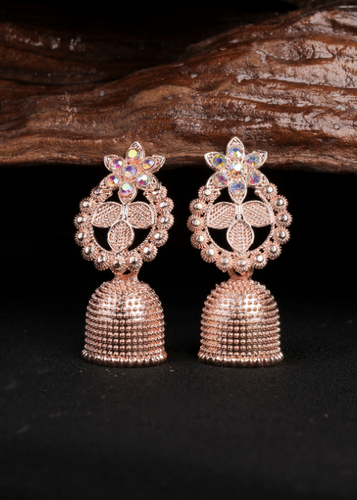 Afgani German Silver Oxidized Jhumki Earrings for Women (DESIGN 1043)