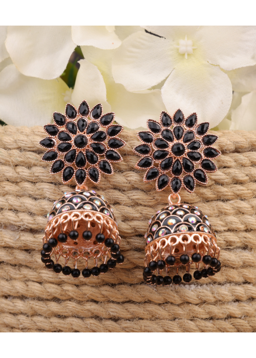 Afgani German Silver Oxidized Jhumki Earrings for Women (DESIGN 1051)