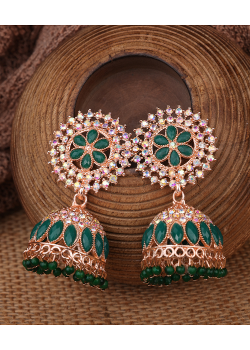 Afgani German Silver Oxidized Jhumki Earrings for Women (DESIGN 1056)