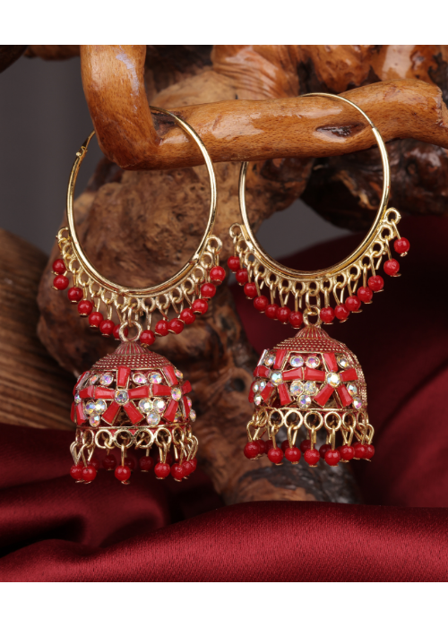 Afgani German Silver Oxidized Jhumki Earrings for Women (DESIGN 1064)