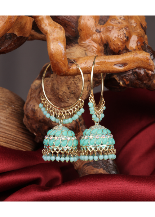 Afgani German Silver Oxidized Jhumki Earrings for Women (DESIGN 1065)
