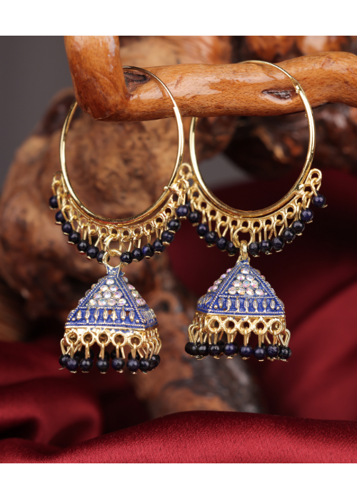 Afgani German Silver Oxidized Jhumki Earrings for Women (DESIGN 1066)