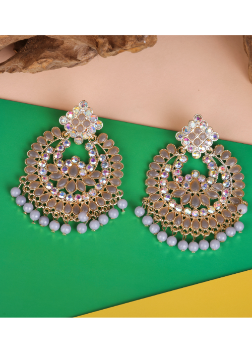 Afgani German Silver Oxidized Jhumki Earrings for Women (DESIGN 1093)