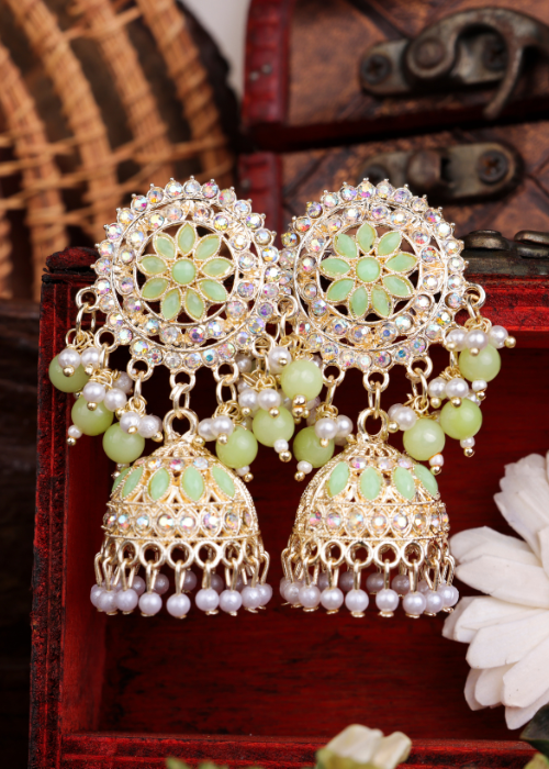 Afgani German Silver Oxidized Jhumki Earrings for Women (DESIGN 1099)