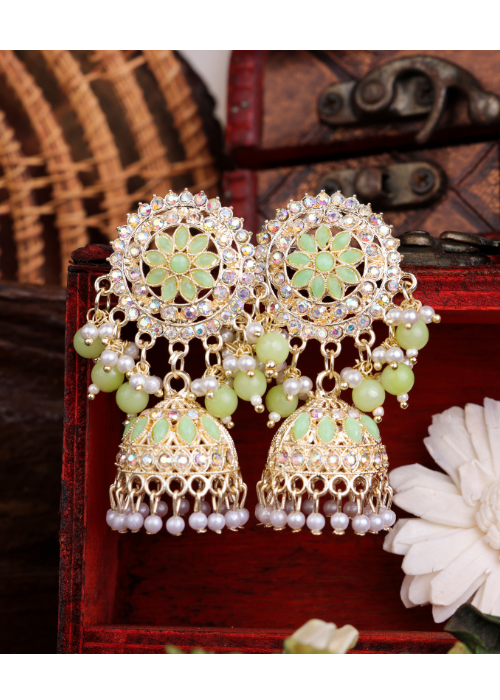 Afgani German Silver Oxidized Jhumki Earrings for Women (DESIGN 1099)