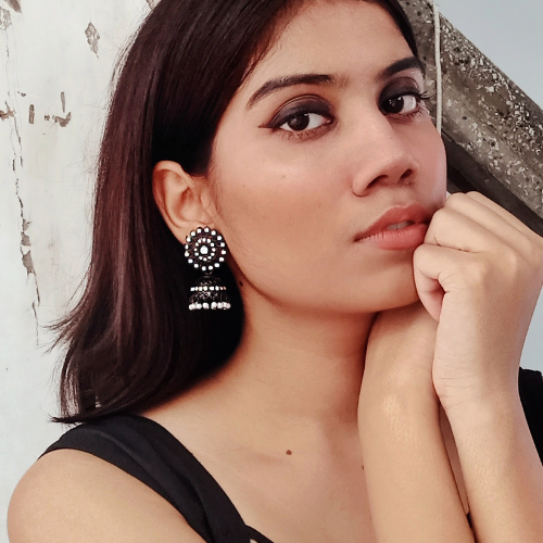 Bronze Grace Oxidised Jhumkis (DESIGN 172)