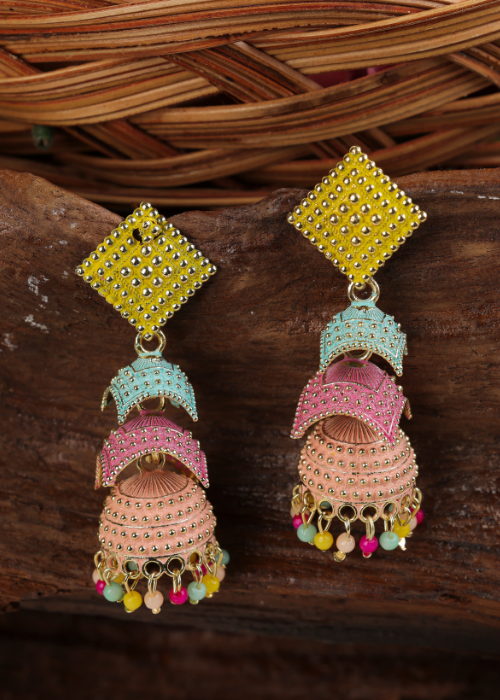 Afgani German Silver Oxidized Jhumki Earrings for Women (DESIGN 1116)