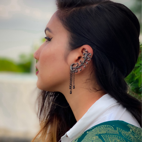 Crescent Tendrils Fashion Earrings (DESIGN 137)