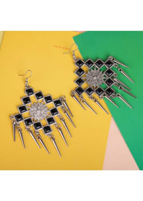 Afgani German Silver Oxidized Jhumki Earrings for Women (DESIGN 1511)
