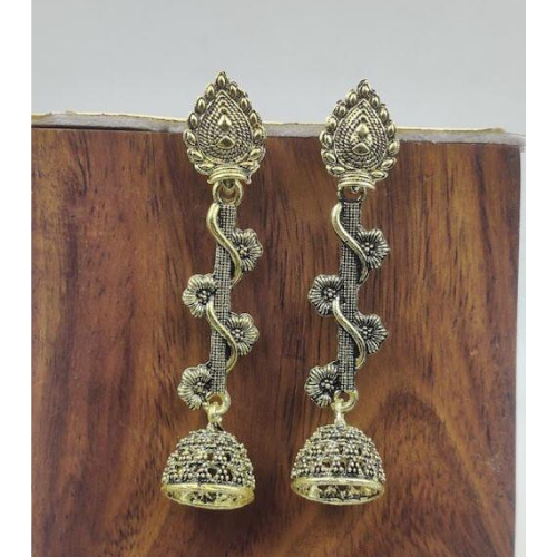 Glimmering Vines Oxidised Jhumkis (DESIGN 1015)
