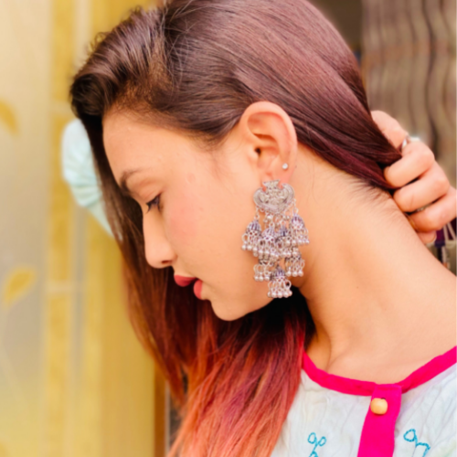 Spade Multiple Oxidised Jhumka (DESIGN 425)