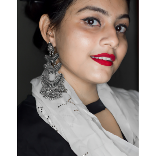 Afgani German Silver Oxidized Jhumki Earrings for Women (DESIGN 110)