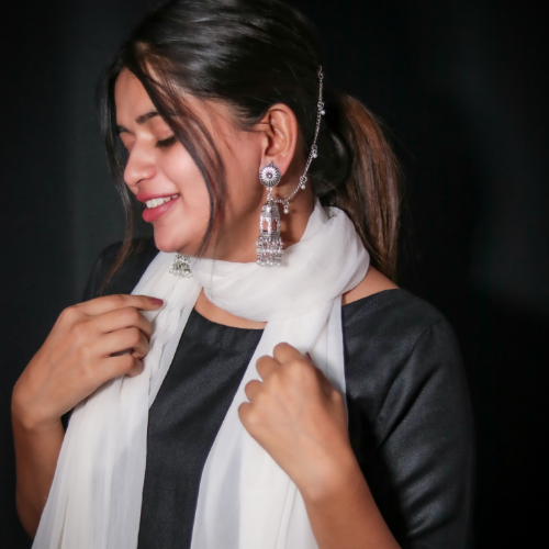 Afgani German Silver Oxidized Jhumki Earrings for Women (DESIGN 561)