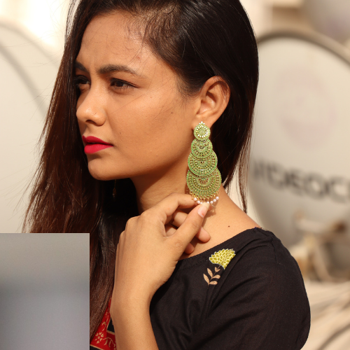 Afgani German Silver Oxidized Jhumki Earrings for Women (DESIGN 382)
