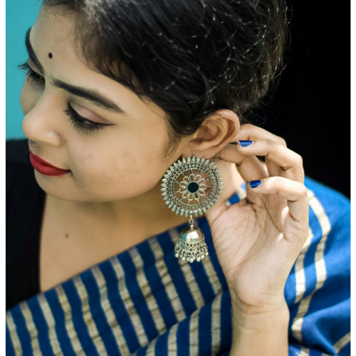 Opulent Grace Oxidised Jhumka (DESIGN 95)