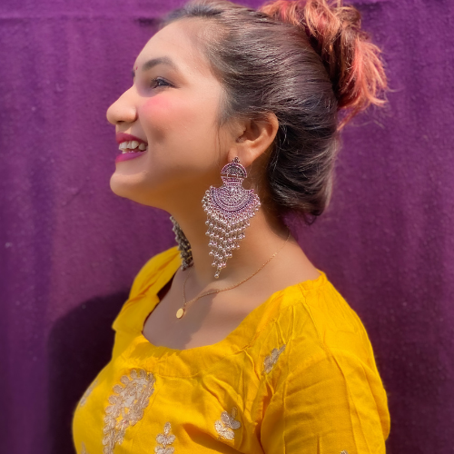 Afgani German Silver Oxidized Jhumki Earrings for Women (DESIGN 322)