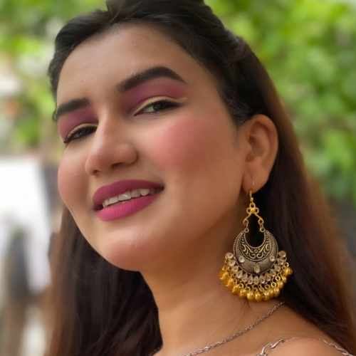 Gold and Silver Dangling Oxidised Jhumkas (DESIGN 24)