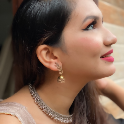 Afgani German Silver Oxidized Jhumki Earrings for Women (DESIGN 188)