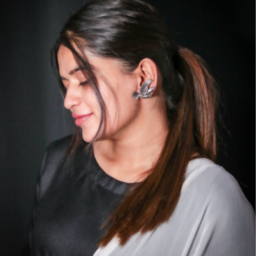 Afgani German Silver Oxidized Jhumki Earrings for Women (DESIGN 559)