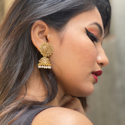 Majestic Muse Oxidised Jhumki (DESIGN 180)