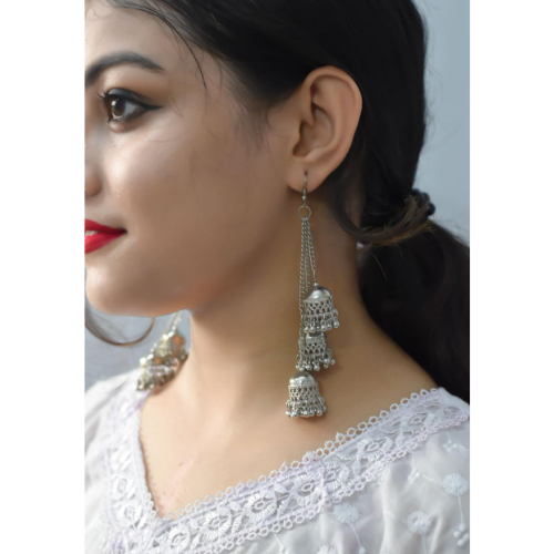 Chandelier Oxidised Jhumka (DESIGN 101)