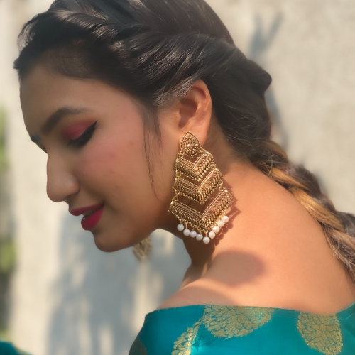 Afgani German Silver Oxidized Jhumki Earrings for Women (DESIGN 230)