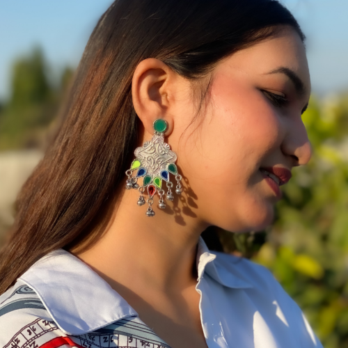 Vintage Vogue Oxidised Jhumka (DESIGN 539)