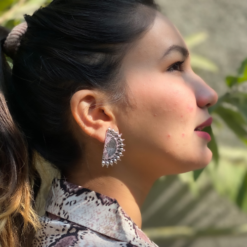 Rising Sun Oxidized Jhumki (DESIGN 276)