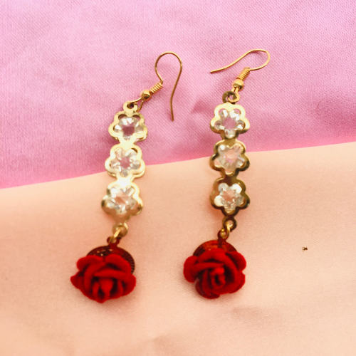 Rose Radiant Gold Earrings (DESIGN 665)