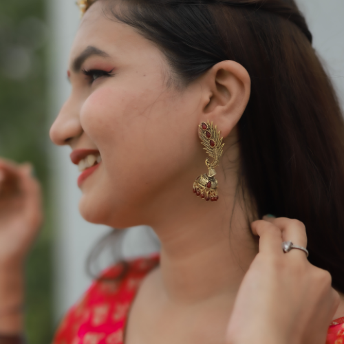 Afgani German Silver Oxidized Jhumki Earrings for Women (DESIGN 62)