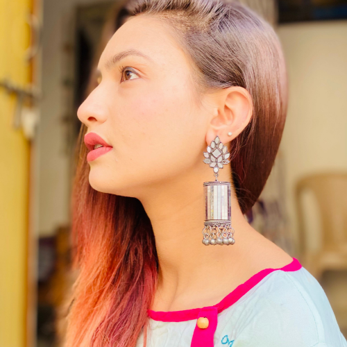 Magnificent Marvel Oxidised Jhumka (DESIGN 424)