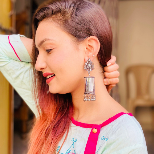 Magnificent Marvel Oxidised Jhumka (DESIGN 424)