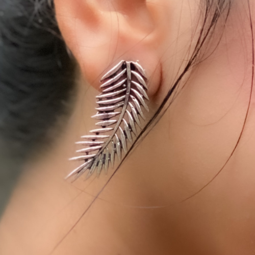 Floral Fantasy Oxidised Jhumkis (DESIGN 94)