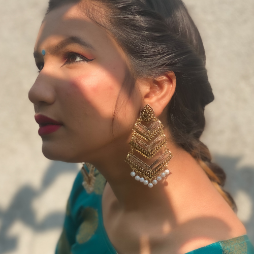 Afgani German Silver Oxidized Jhumki Earrings for Women (DESIGN 230)