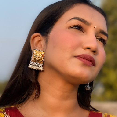 Regal Radiance Oxidised Jhumka (DESIGN 238)