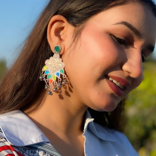 Vintage Vogue Oxidised Jhumka (DESIGN 539)