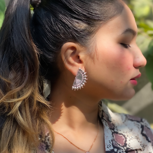 Rising Sun Oxidized Jhumki (DESIGN 276)