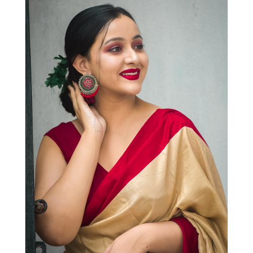 Red Circular Oxidize Jhumki (DESIGN 011)
