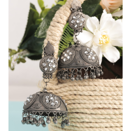 Regal Odyssey Oxidised Jhumka (DESIGN 706)