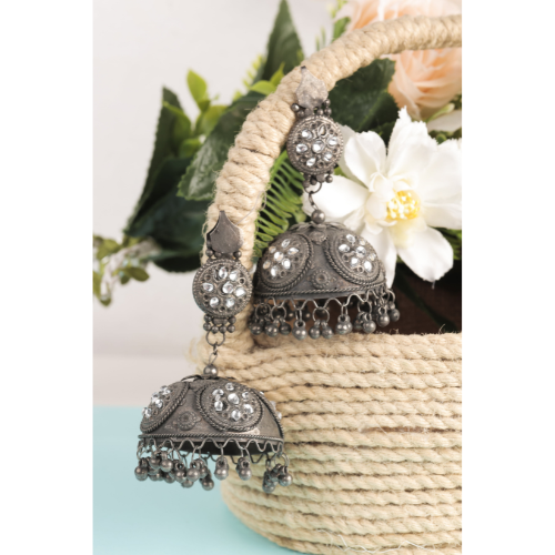 Regal Odyssey Oxidised Jhumka (DESIGN 706)