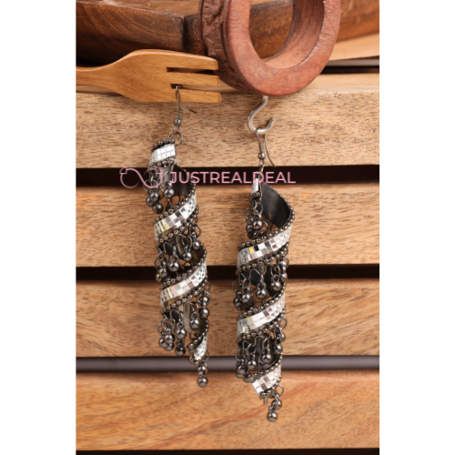 Boldly Beautiful Oxidised Jhumki (DESIGN 477)