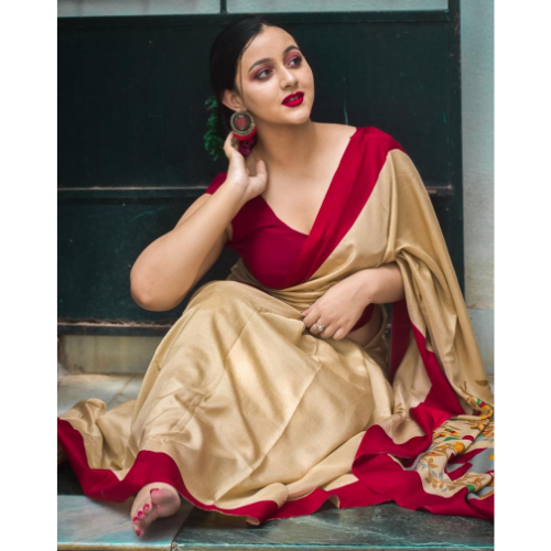 Red Circular Oxidize Jhumki (DESIGN 011)