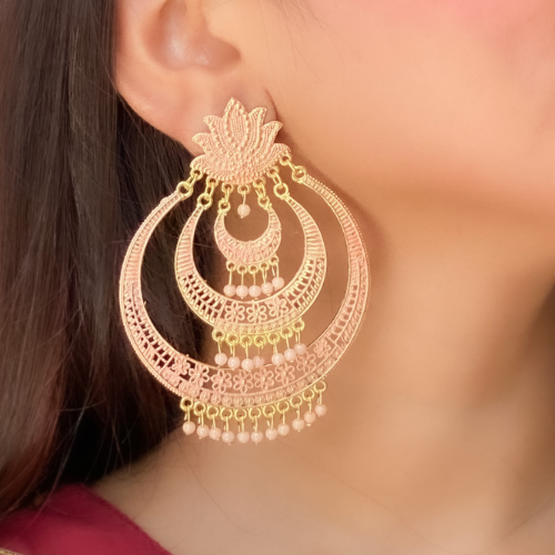 Afgani German Silver Oxidized Jhumki Earrings for Women (DESIGN 386)